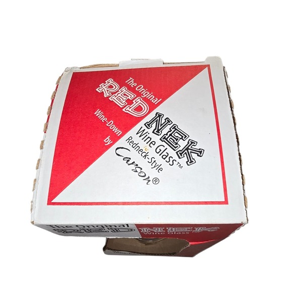 The Original Red Nek Wine Glass Redneck Ball Mason Jar Chalice Cup By Carson - Picture 2 of 6